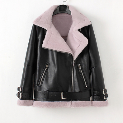 Lambskin Bomber Plus Velvet Leather Jacket