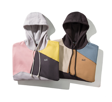 Color Matching Hooded Sweater