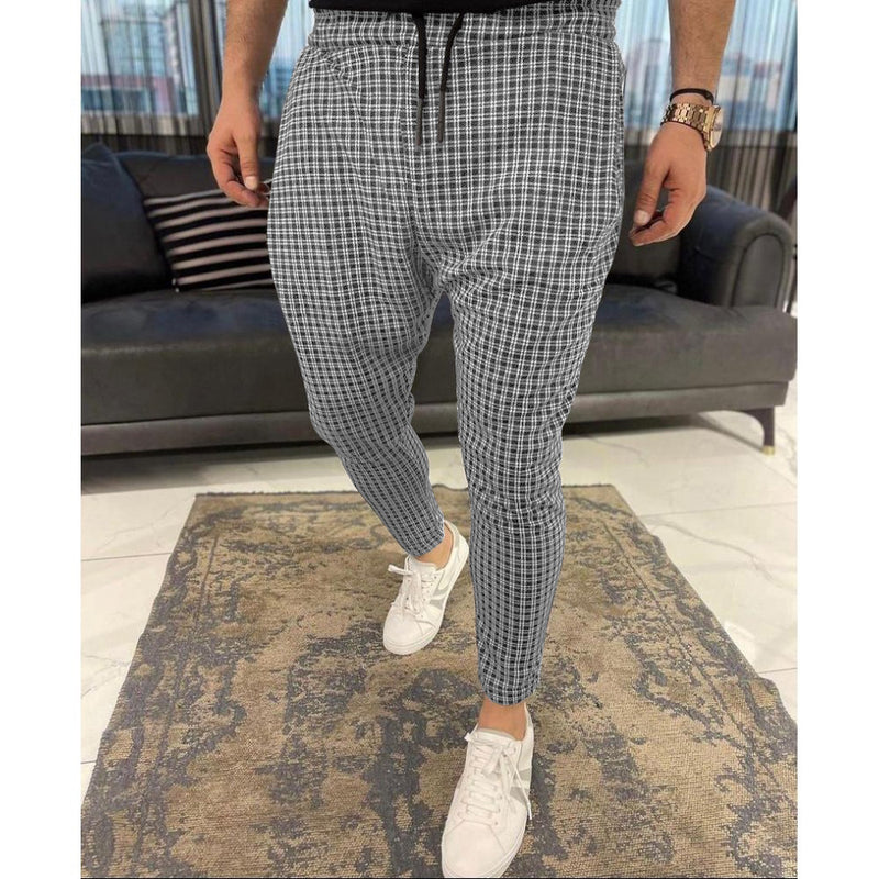Men's Small Check Lace Trousers