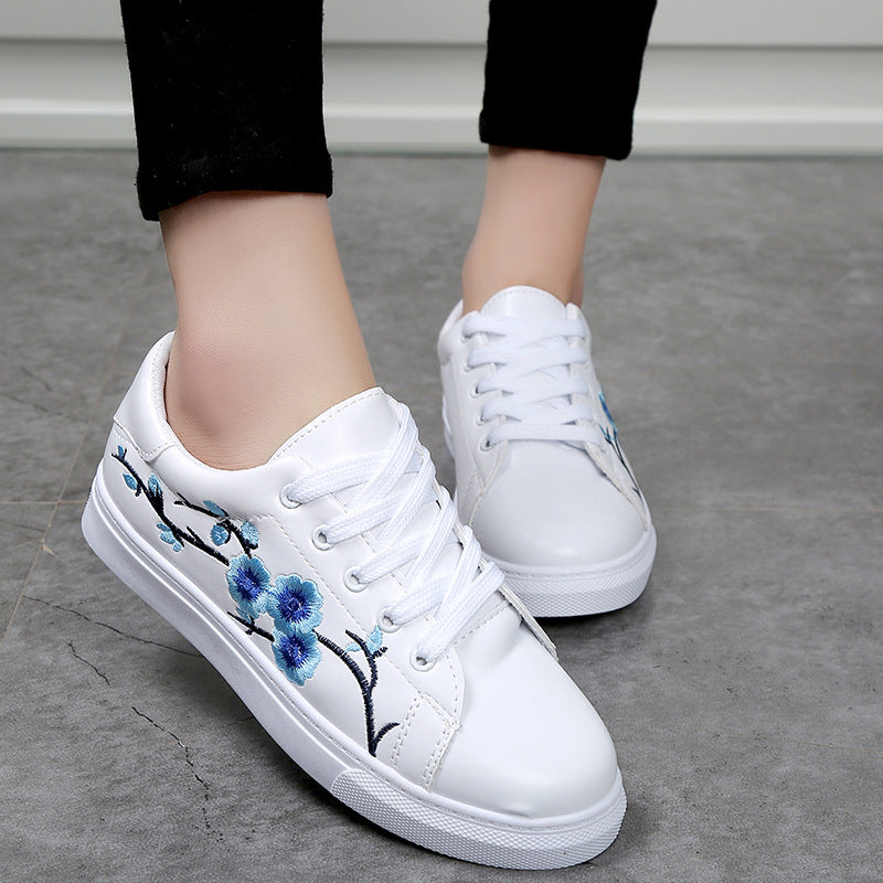 rose print casual shoes