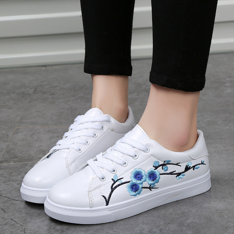 rose print casual shoes