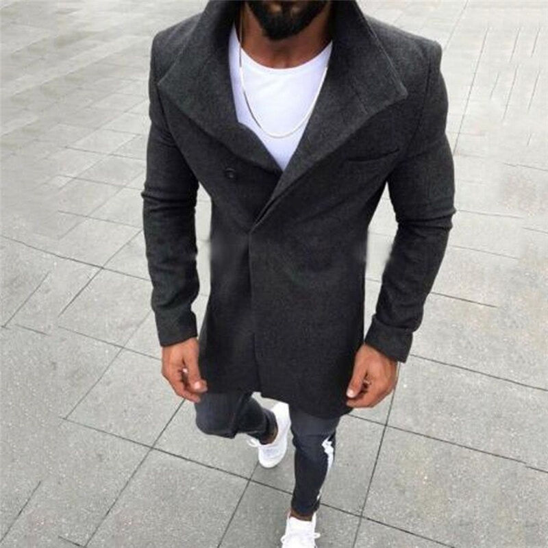 Long-sleeved windbreaker coat