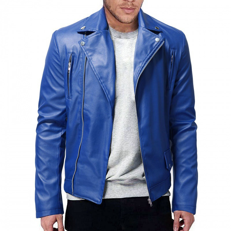 Chaqueta de cuero casual para hombre