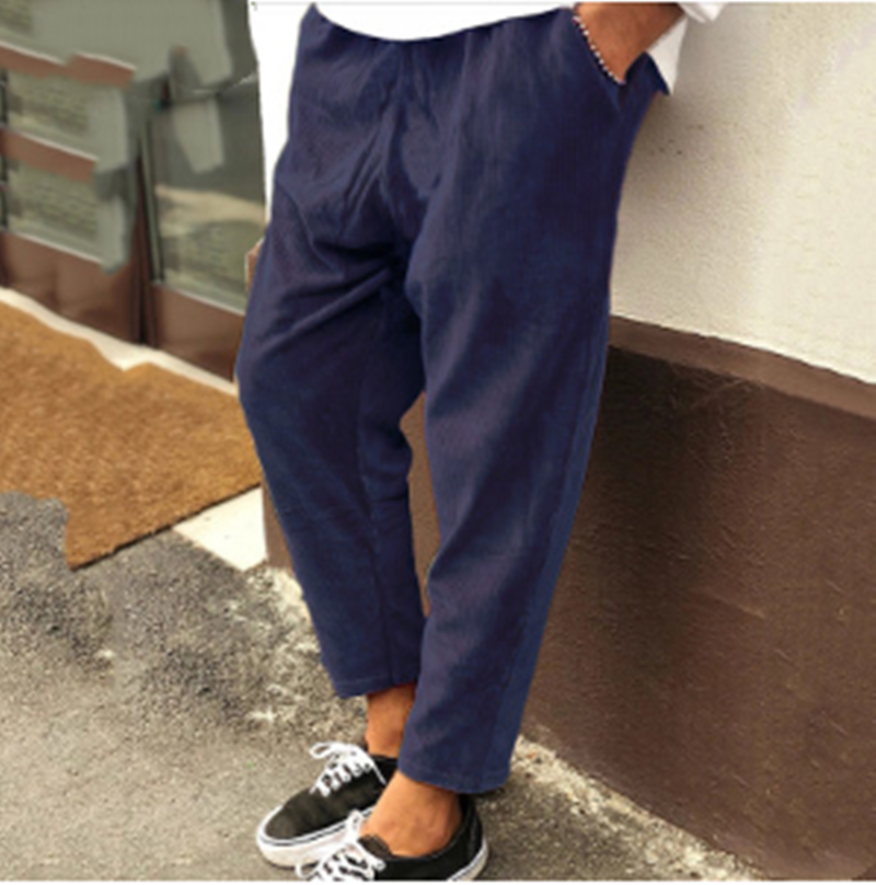 Pantalones de pana de invierno para hombre, Joggers de calle
