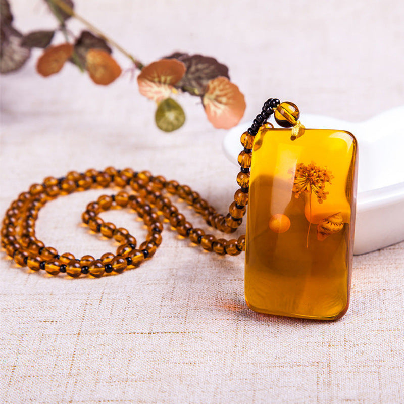 Brazilian amber necklace for men and women