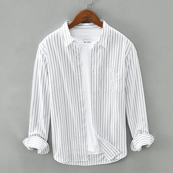 Camisa Oxford de manga larga con solapa