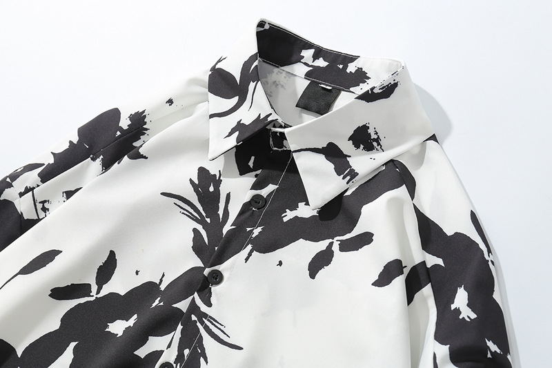 Camisa de manga larga con estampado floral 