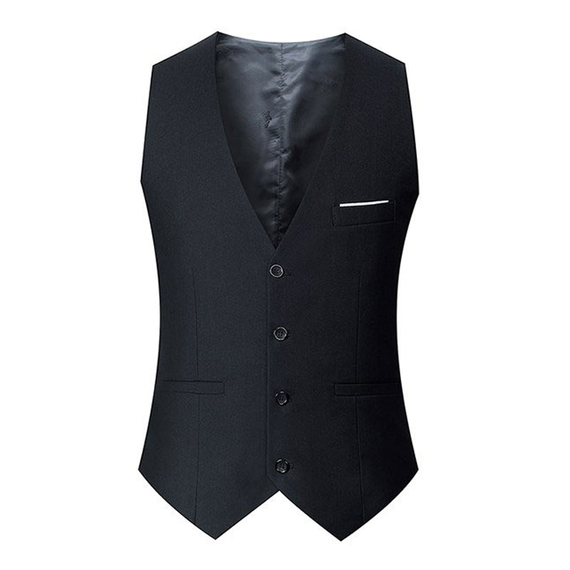 British Style Double-Breasted Casual Suit Vest