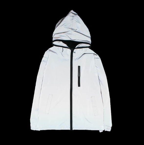 Men's Spring And Autumn Full Reflective Windbreaker Waterproof Jacket