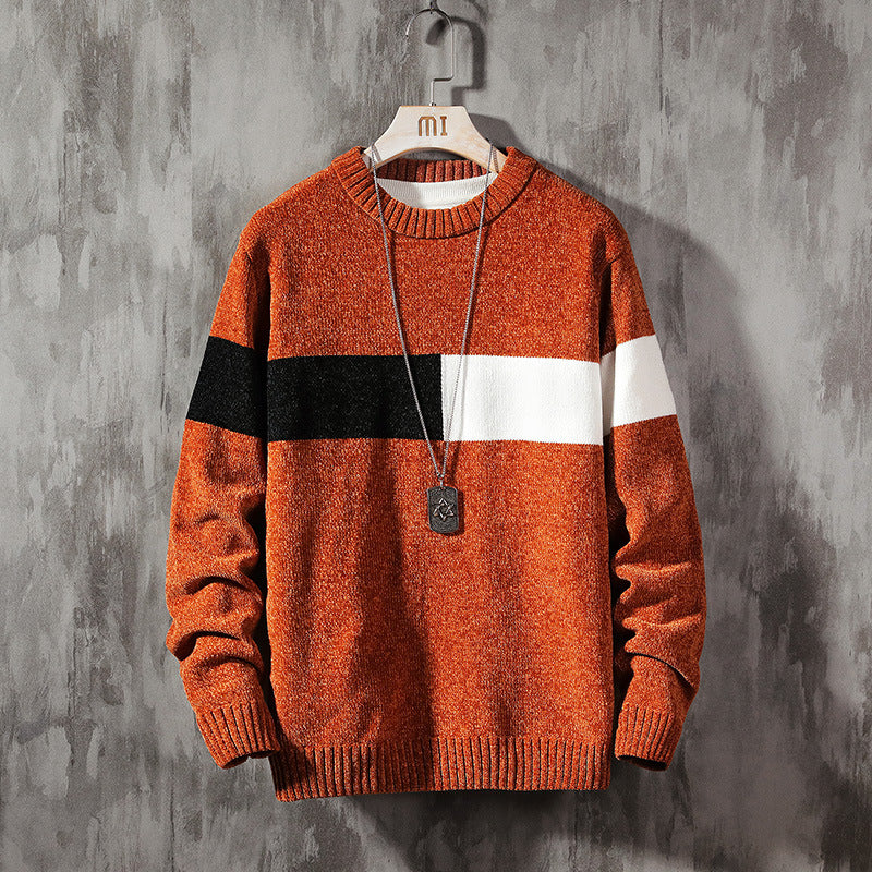 Loose-colored pullover sweatshirt