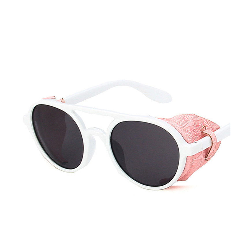 Windproof big frame steampunk sunglasses
