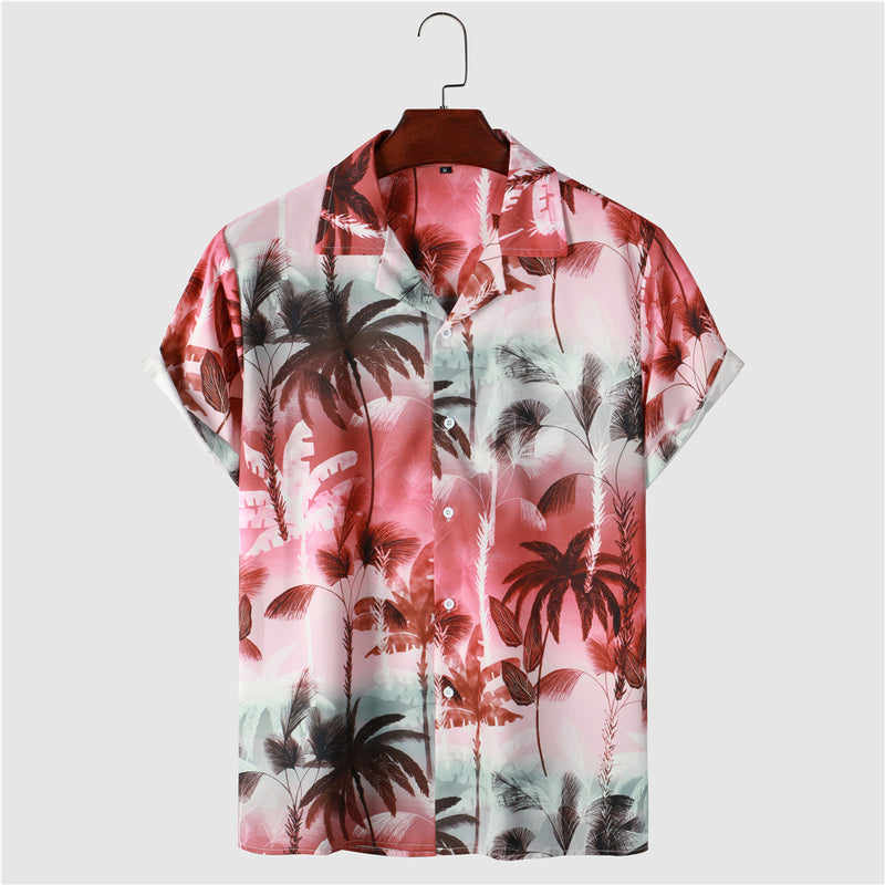 Men's Summer Wear Holiday Style Print Shirt