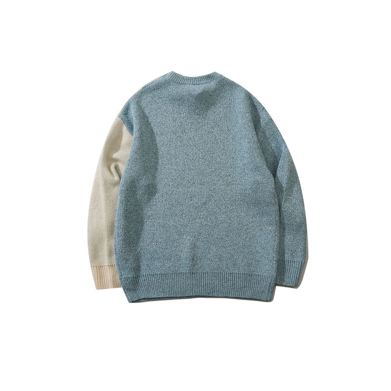Round Neck Loose Knit Sweater Long Sleeves