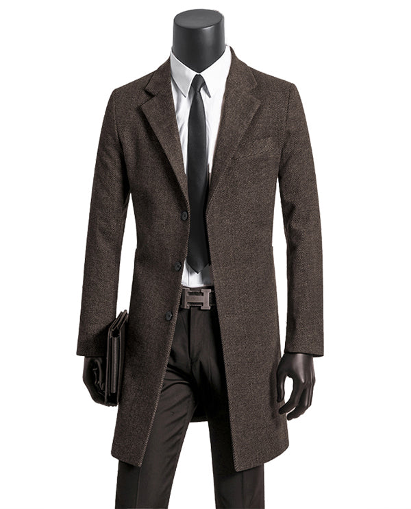 Men's Woolen Trench Coat