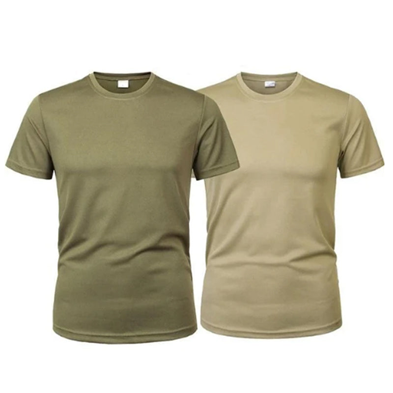 Quick-dry Breathable Solid Thin Cool Elastic Men Sports T-Shirts