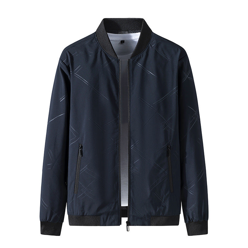 Casual Solid Color Stand Collar Jacket