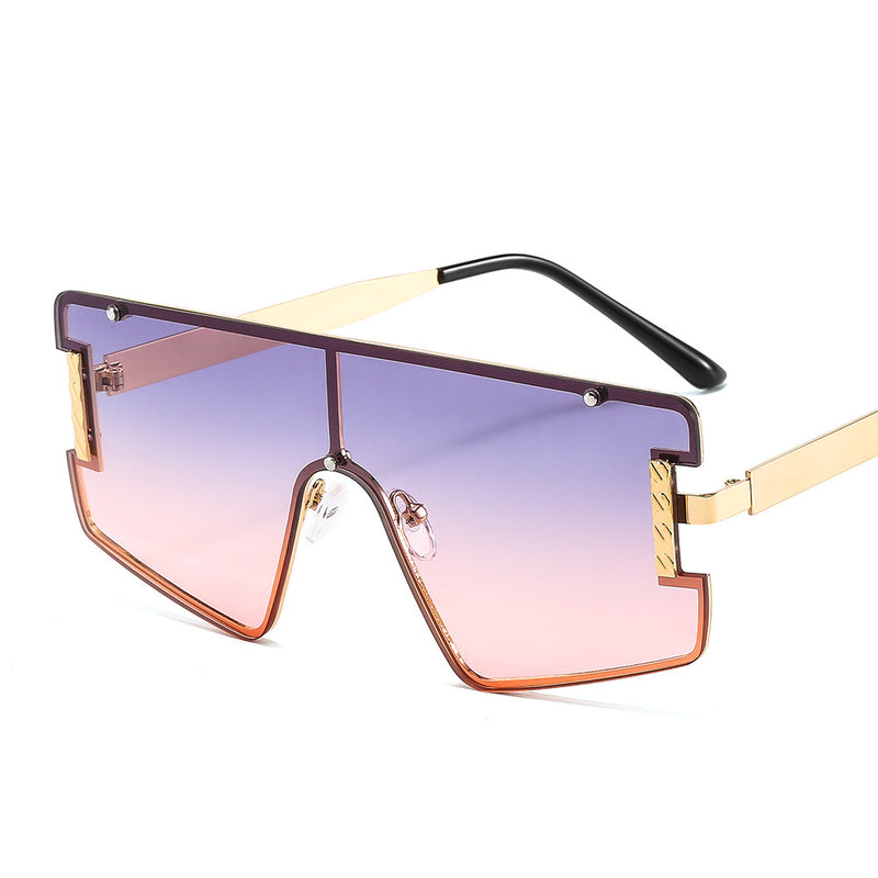 Goggle PC Gradients Lens Golden Frame Brand Designer High-End Sun Glasses