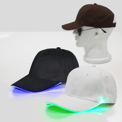Gorra de béisbol con pico luminoso emisor de luz LED
