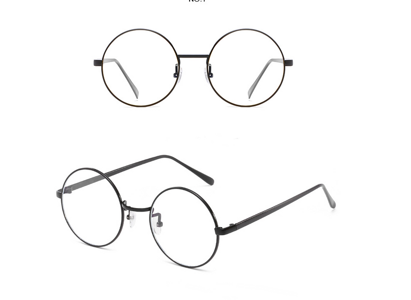 Nuevo Gafas anti-Blu-ray, gafas retro con montura redonda, espejo plano 