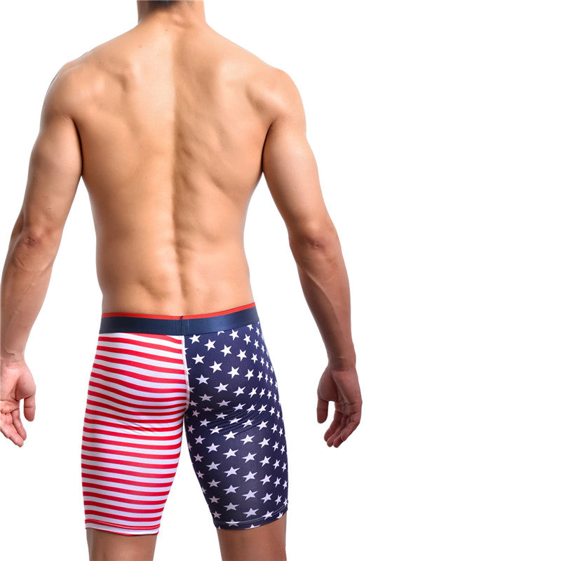 Braguitas con estampado de bandera americana para hombre.