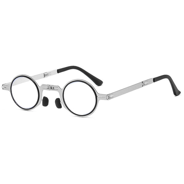 Gafas portátiles plegables para hipermetropía, gafas de lectura con montura metálica