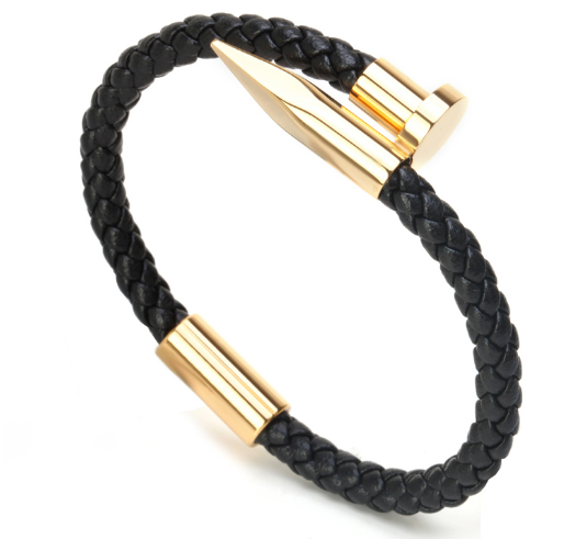 Nail Braid Bracelet With Magnetic Buckle