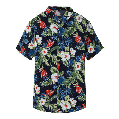 Camisa de hombre con estampado hawaiano. 