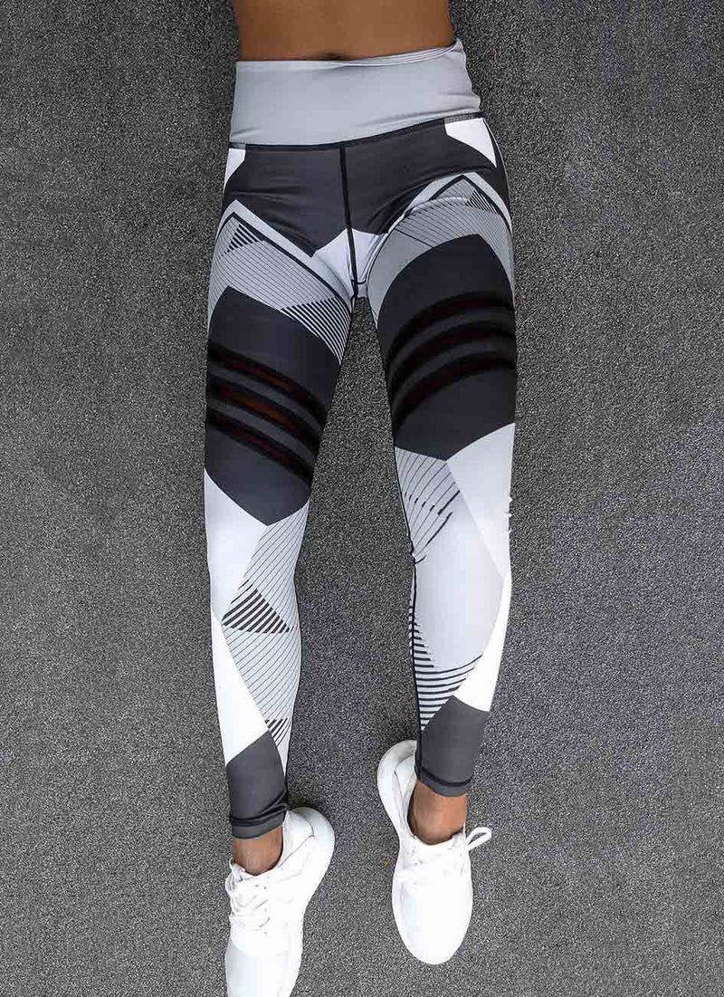Pantalones de yoga deportivos reflectantes para chica sexy 