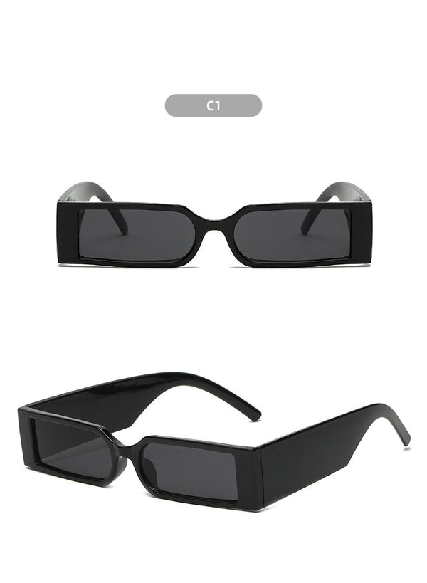 Nuevas gafas de sol punk de pierna ancha y caja pequeña