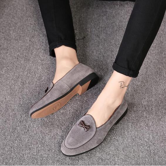 Butterfly Tassel Leather Peas Shoes