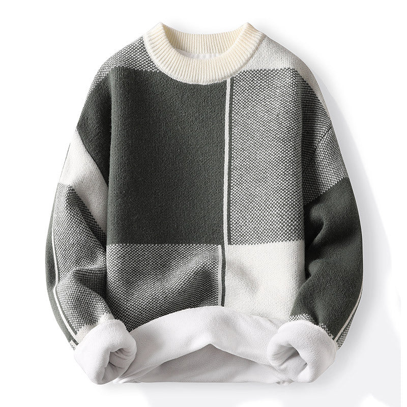 Men's Plus Velvet Padded Sweater
