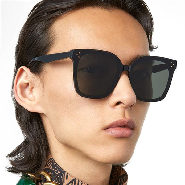 Big Frame Rice Nails Show Thin Female Street Style Sunglasses