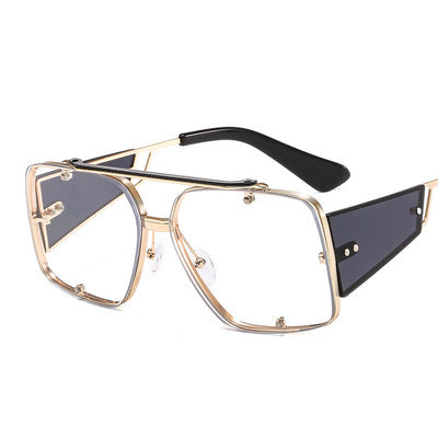 Retro Metal Big Frame Sunglasses