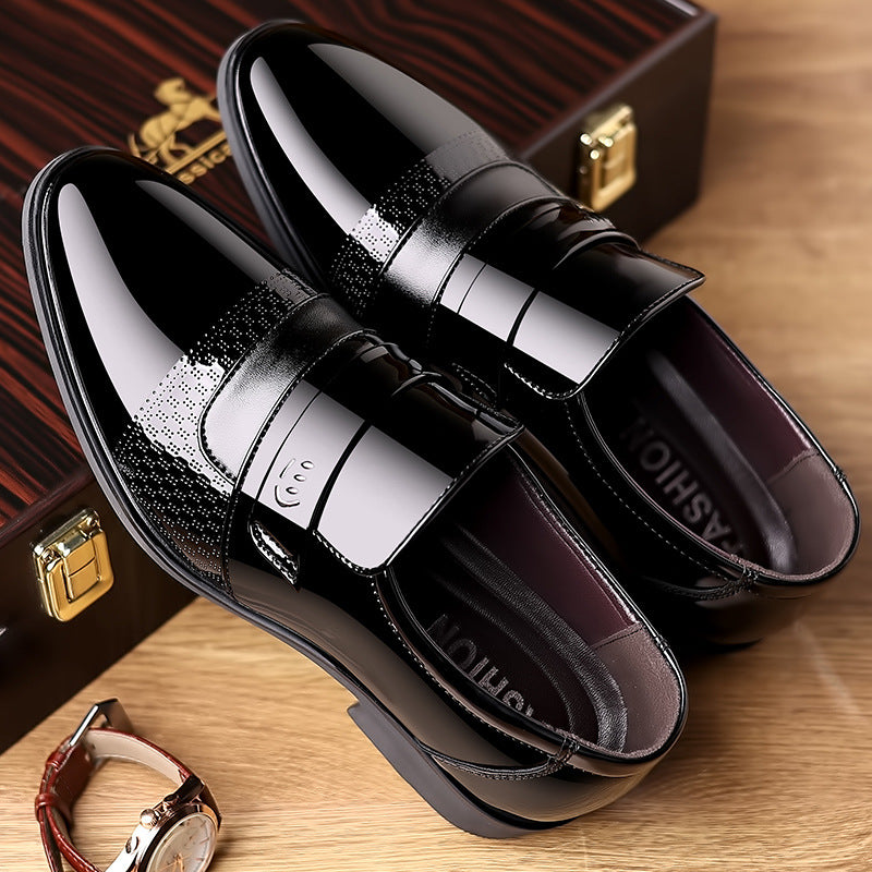 Casual Men's Set Foot Low-top Patent Leather Shoes