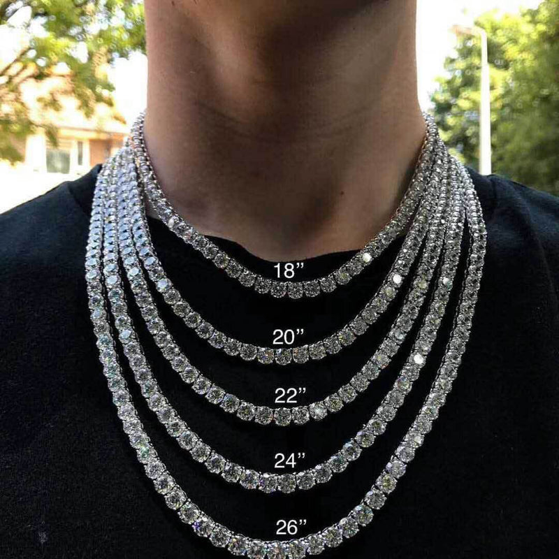 Hip Hop Necklace Men Tennis Chain Zircon Necklace