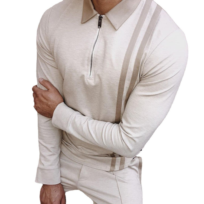 Striped Long-sleeved Men's T-shirt