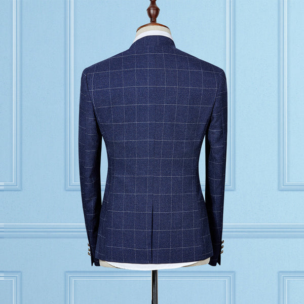 Men's Stand-up Collar Suit Two-piece Slim Suit