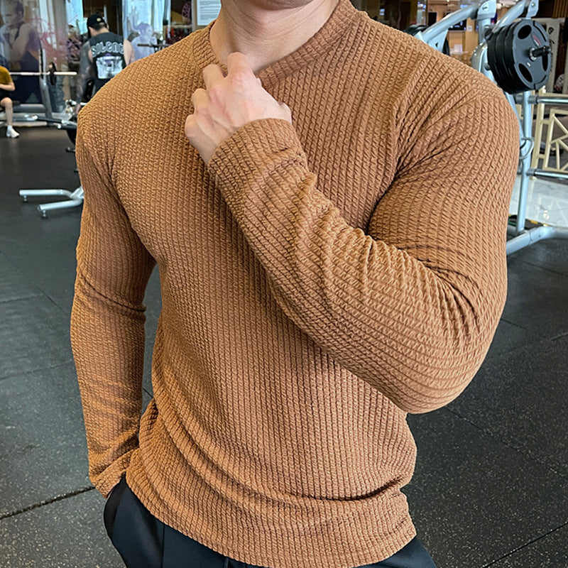 Suéter de manga larga tejido a la moda para hombre