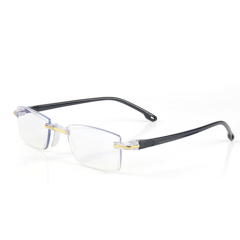 Las nuevas gafas de lectura con borde de corte de diamante sin marco