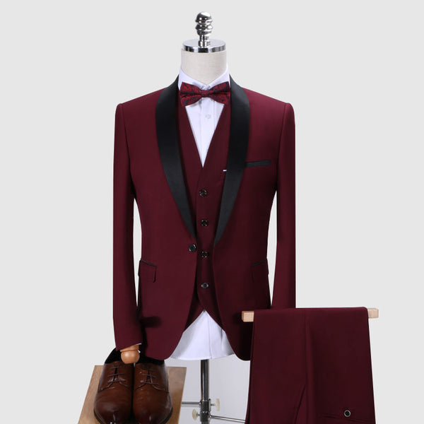 Trajes para hombre 3 piezas Conjuntos elegantes formales informales delgados de alta calidad