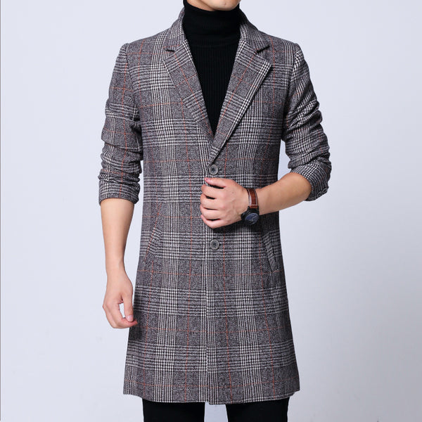 Men's Mid-length Coat Youth Plus Size Jacket