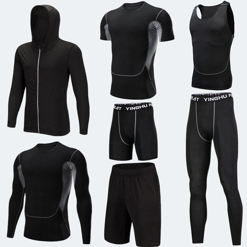 Running Workout Clothes Men 7pcs sets | Gym Fitness sports sets
