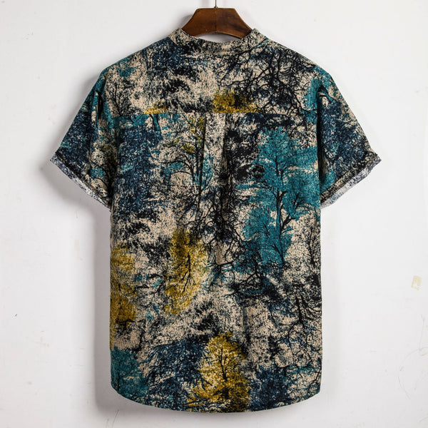 Men's Floral Short Sleeve summer Shirt