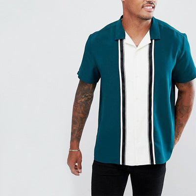 Camisa de temperamento a rayas hecha a medida para hombre. 