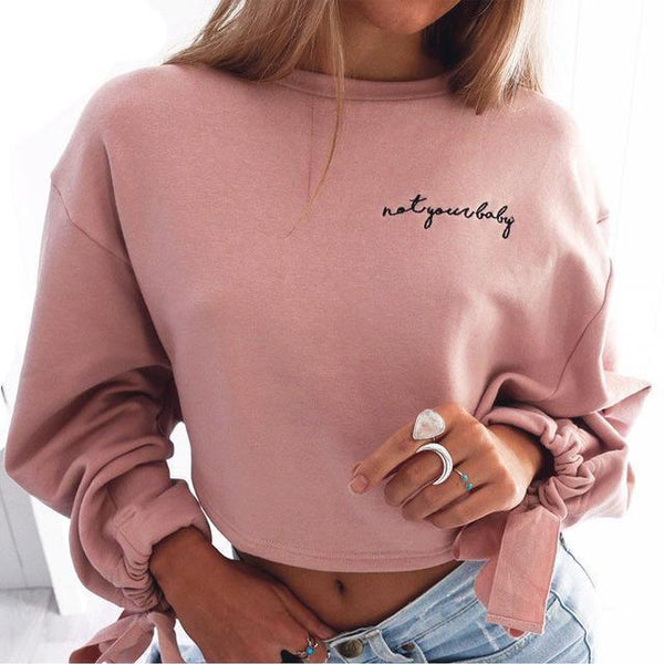 Not Your Baby Cropped Pullover