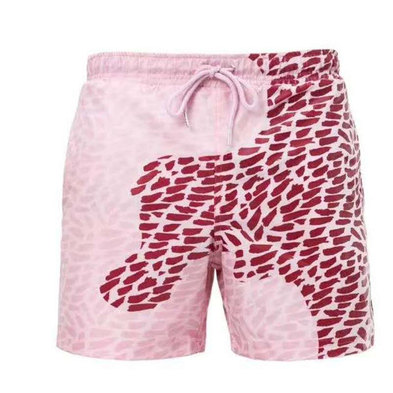 Pantalones cortos de playa mágicos con cambio de Color, bañadores de verano para hombres