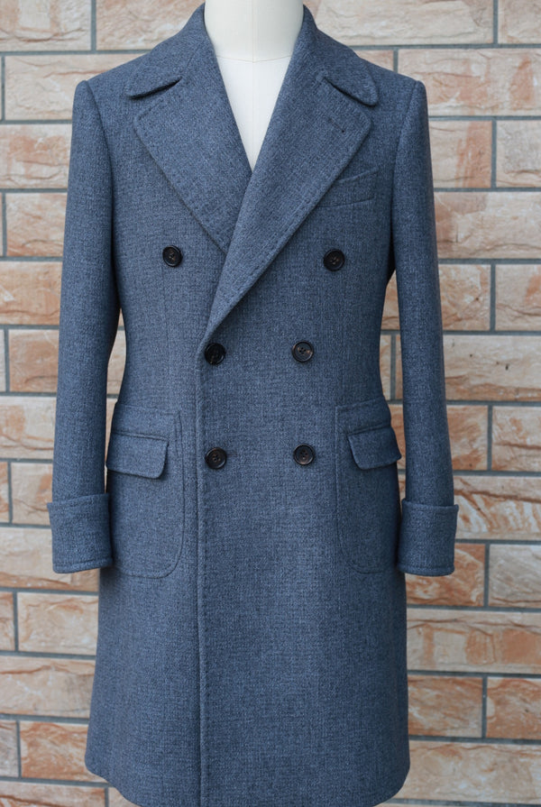 Men's Wool Double Breasted Polo Coat