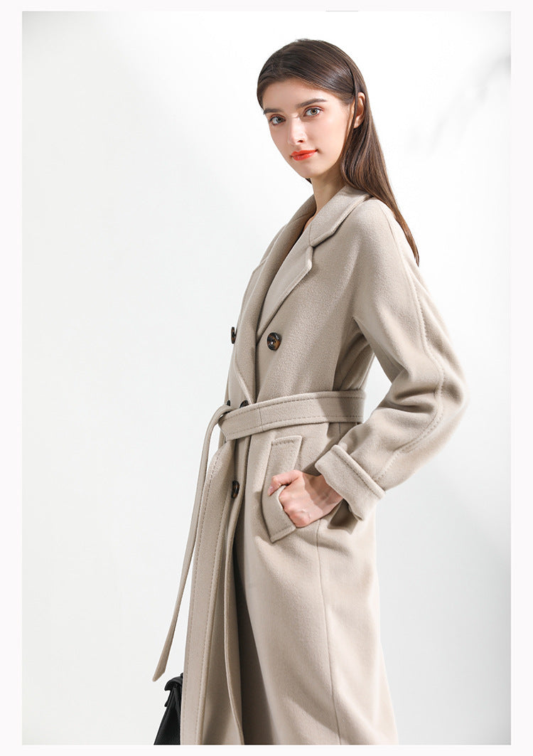 mid-length woolen coat