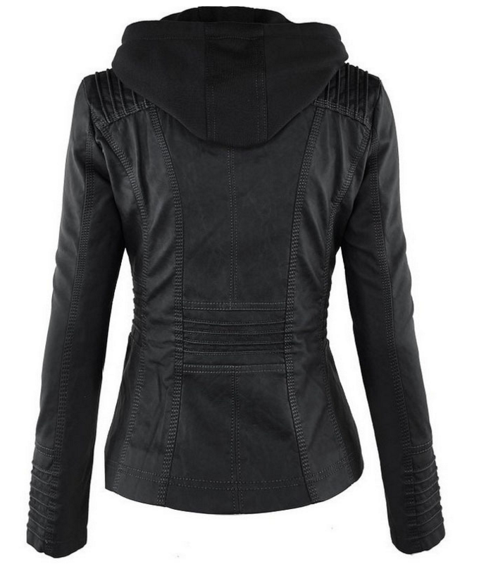 Hot Removable Solid Leather Jacket