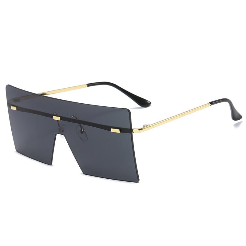 Vintage Oversized Square Rimless Luxury Sunglasses